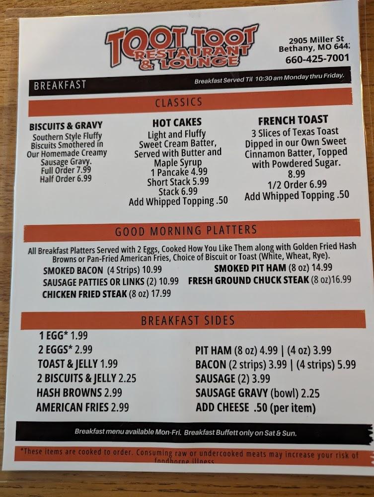Toot-Toot Restaurant & Lounge Menu image 4